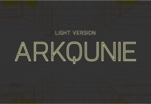 Arkqunie Outline Light Font