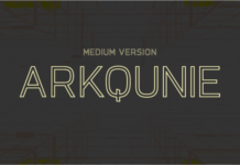 Arkqunie Outline Medium Font