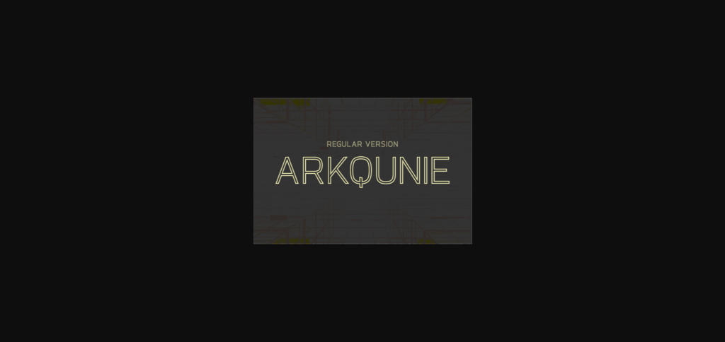 Arkqunie Outline Regular Font Poster 3