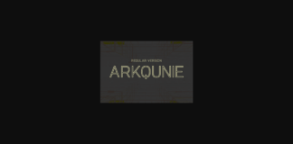 Arkqunie Outline Regular Font Poster 1