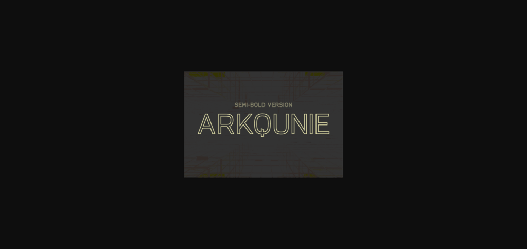 Arkqunie Outline Semi-Bold Font Poster 3