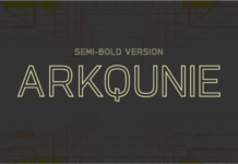 Arkqunie Outline Semi-Bold Font