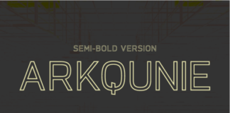 Arkqunie Outline Semi-Bold Font