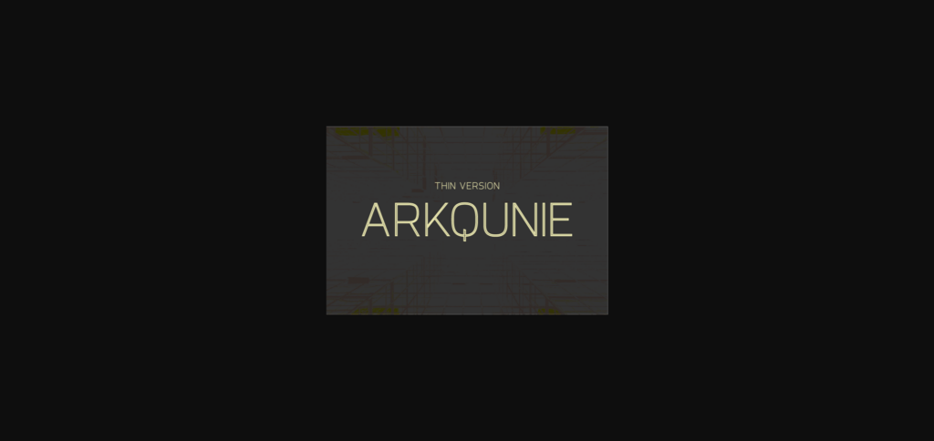 Arkqunie Outline Thin Font Poster 3