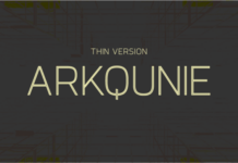 Arkqunie Outline Thin Font