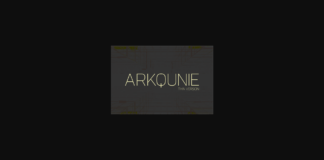 Arkqunie Thin Font Poster 1