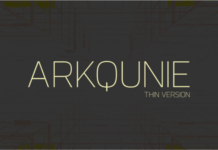 Arkqunie Thin Font