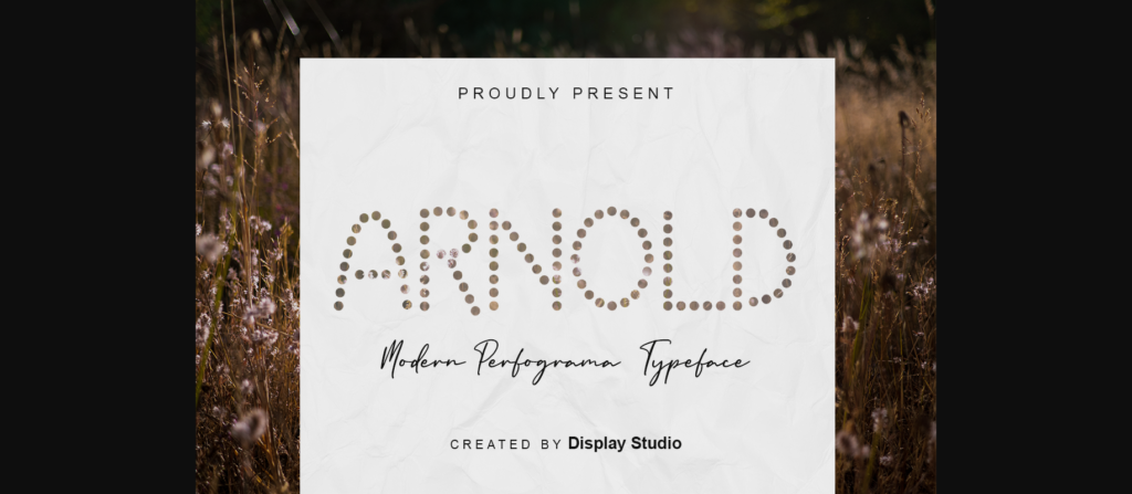 Arnold Font Poster 1