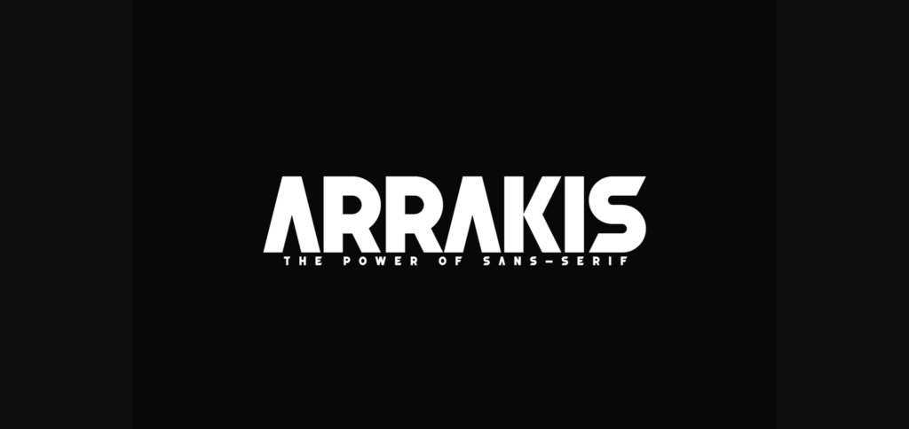 Arrakis Font Poster 1