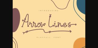 Arrow Lines Font Poster 1