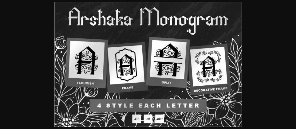 Arshaka Monogram Font Poster 1