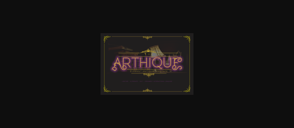 Arthique Font Poster 3