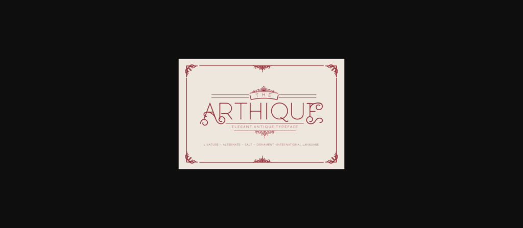 Arthique Font Poster 9