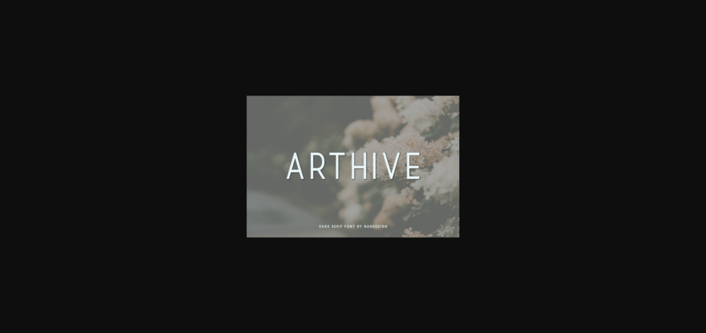 Arthive Font Poster 3