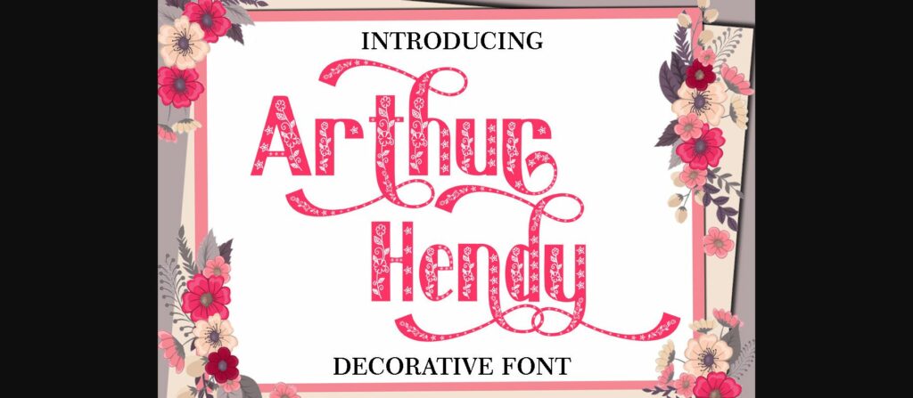 Arthur Hendy Font Poster 3