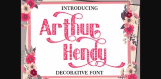 Arthur Hendy Font Poster 1