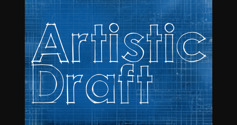 Artistic Draft Font Poster 3