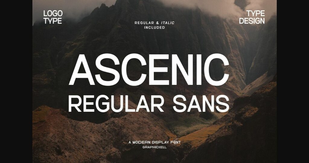 Ascenic Font Poster 3