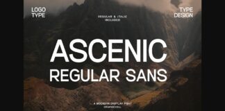 Ascenic Font Poster 1