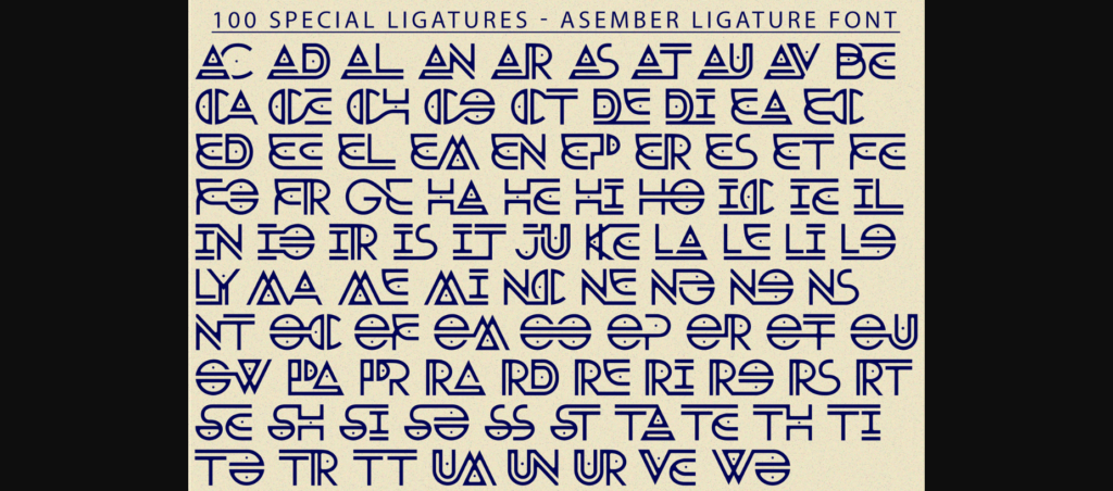 Asember Ligature Font Poster 9