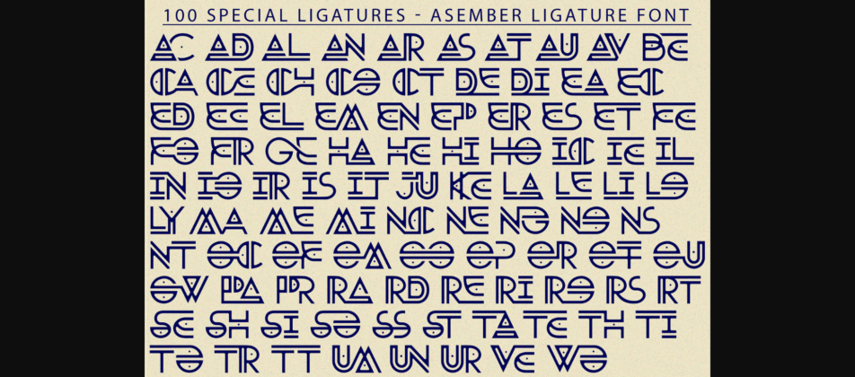 Asember Ligature Font Poster 9