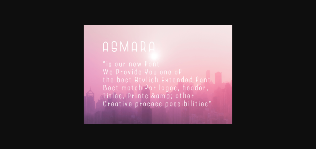 Asmara Font Poster 2