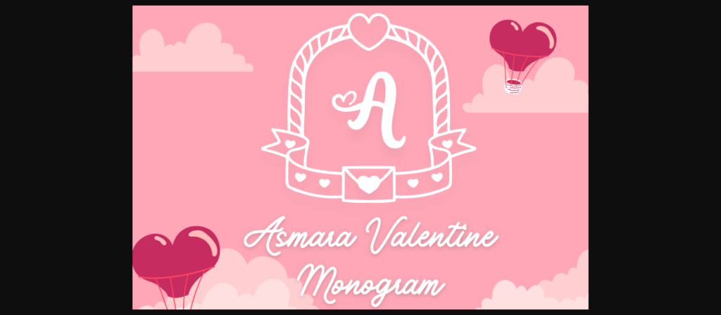 Asmara Valentine Monogram Font Poster 3