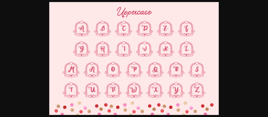 Asmara Valentine Monogram Font Poster 7