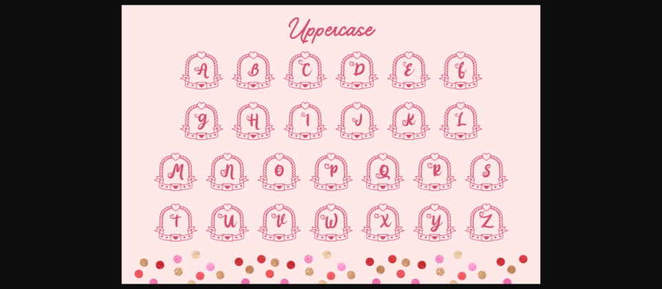 Asmara Valentine Monogram Font Poster 7