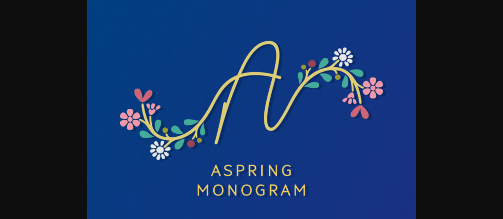 Aspring Monogram Font Poster 3