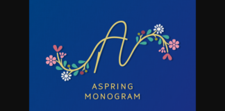 Aspring Monogram Font Poster 1