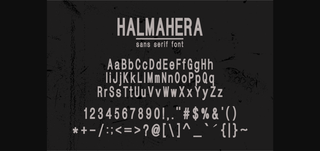 Halmahera Font Poster 5