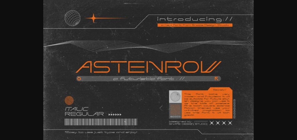 Astenrow Font Poster 3