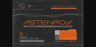 Astenrow Font Poster 1