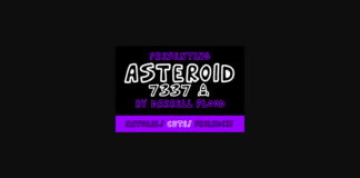 Asteroid 7337 Font Poster 1