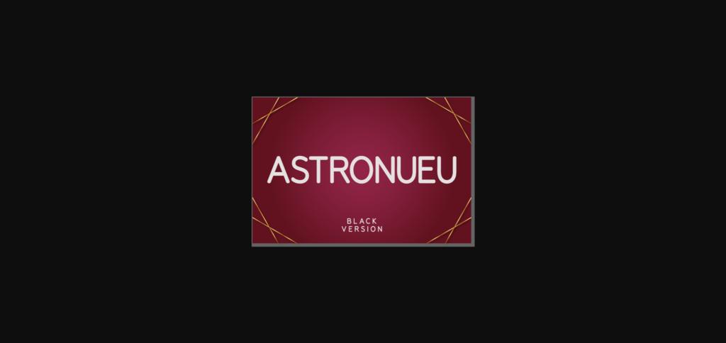 Astronueu Black Font Poster 3