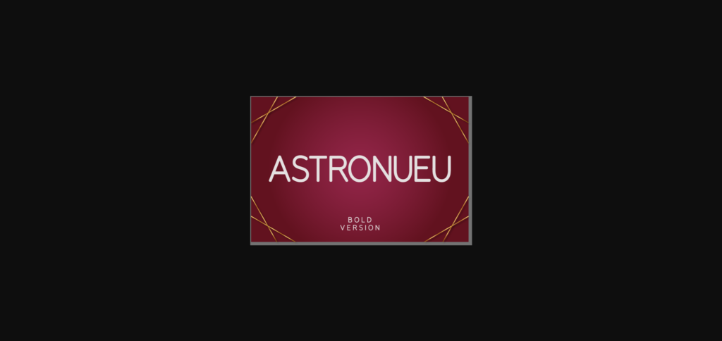 Astronueu Bold Font Poster 3