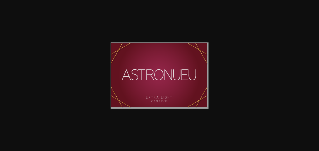 Astronueu Extra Light Font Poster 3