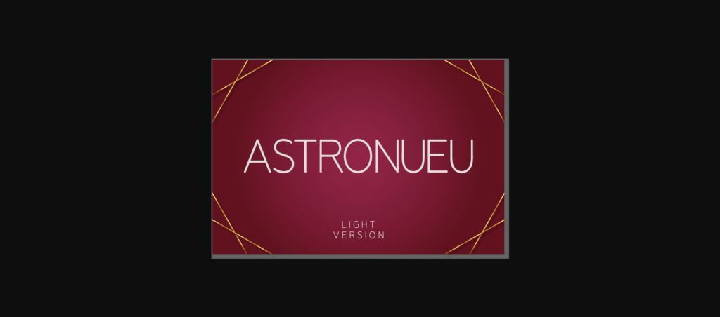 Astronueu Light Font Poster 1