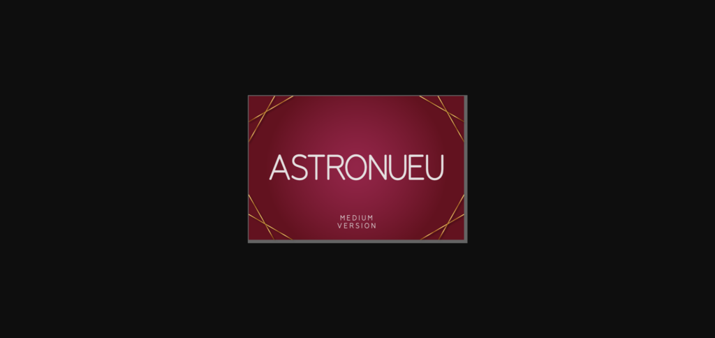 Astronueu Medium Font Poster 3