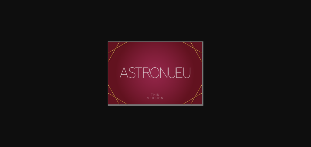 Astronueu Thin Font Poster 3