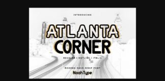 Atlanta Corner Font Poster 1