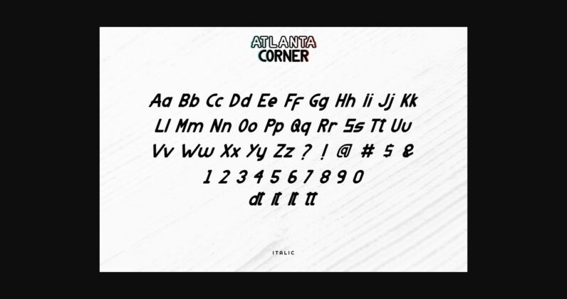 Atlanta Corner Font Poster 8