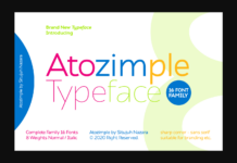 Atozimple Font Poster 1