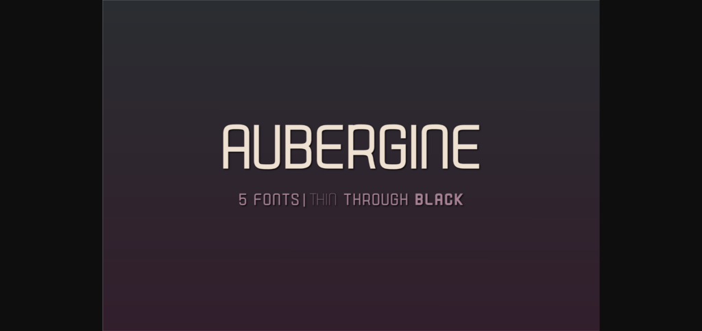 Aubergine Font Poster 3