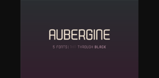 Aubergine Font Poster 1