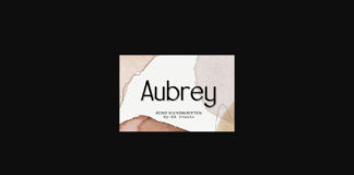 Aubrey Font Poster 1