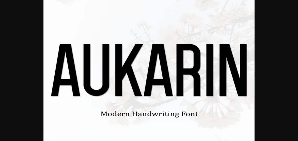 Aukarin Font Poster 3