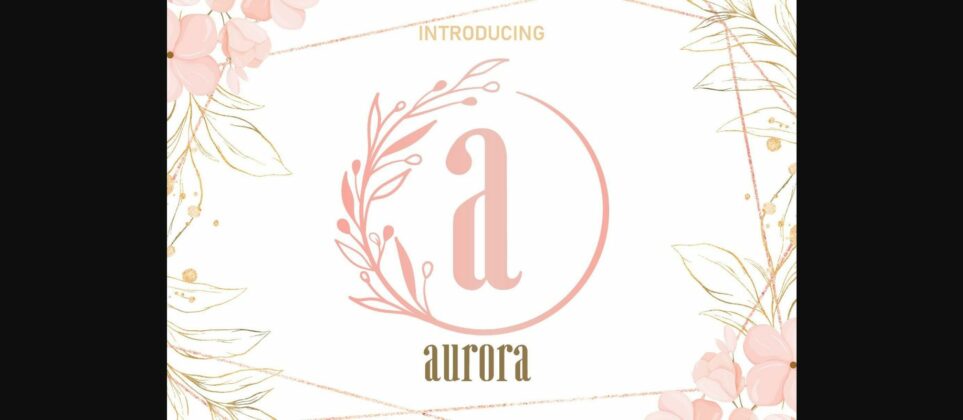 Aurora Leaf Circle Monogram Font Poster 3