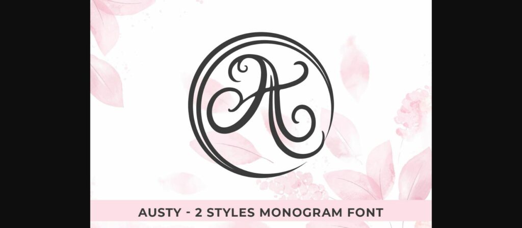 Austy Monogram Font Poster 3